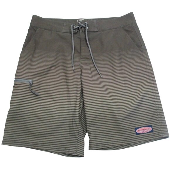 Vineyard Vines Other - Vineyard Vines Mens Shep & Ian Striped Swim Trunks Board Shorts Size 38 Gray